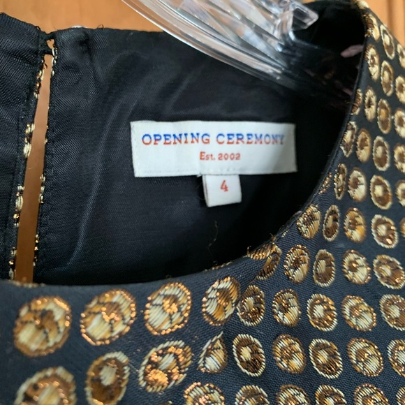 Opening Ceremony Gold & Black Party Dress, size 4 - Picture 4 of 5